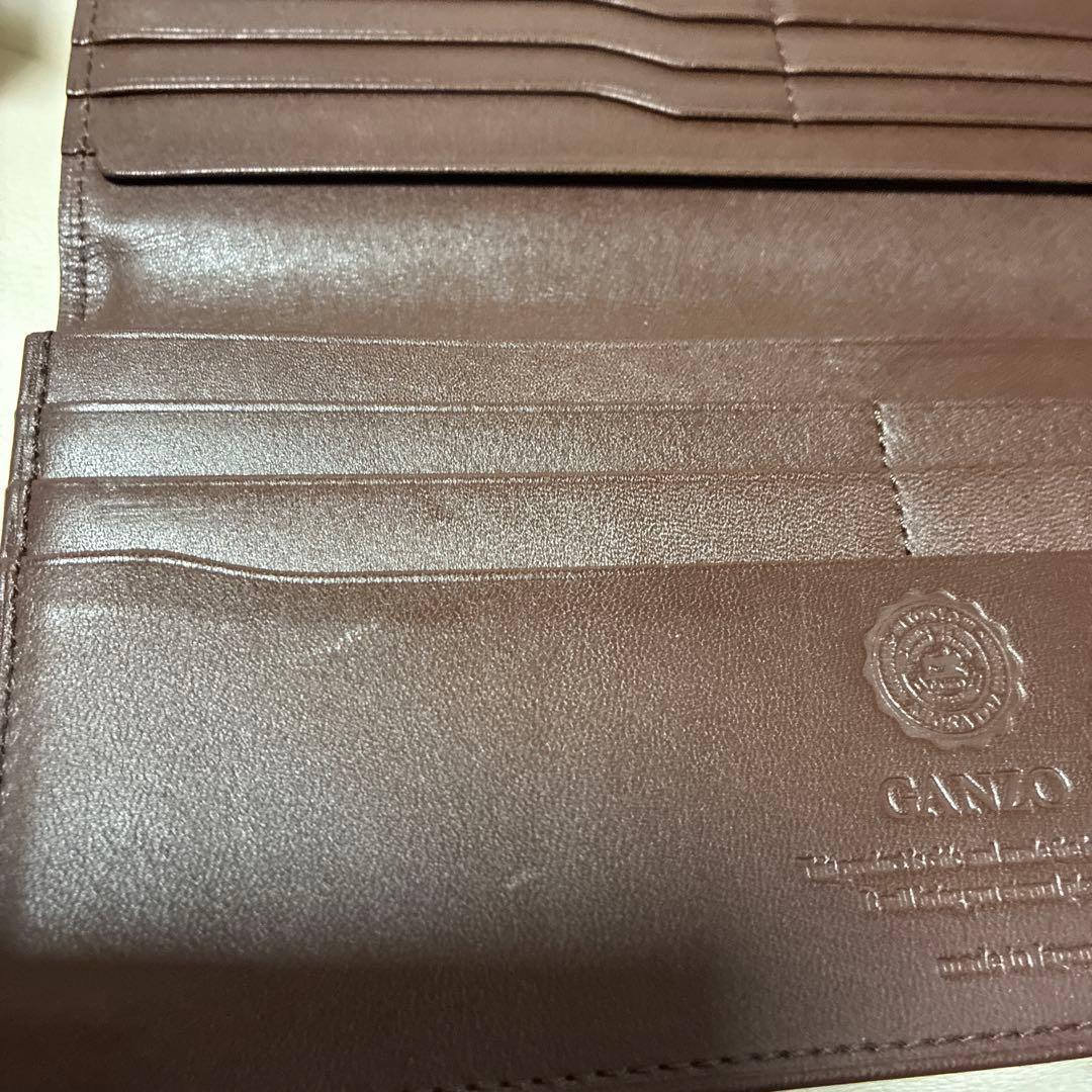 GANZO ダークブラウン 二つ折り財布
