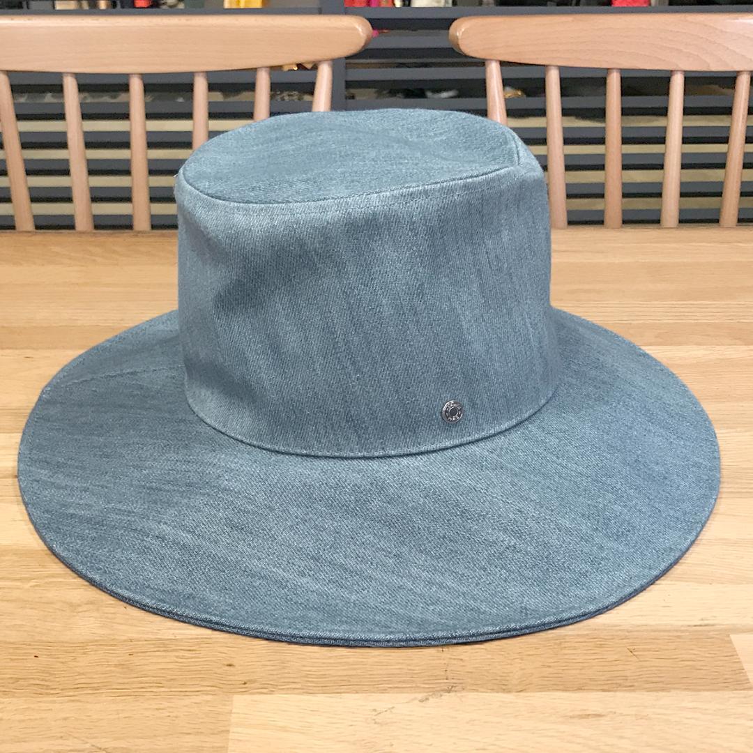 新品同様 エルメス セリエボタン デニムハット バケットハット 56 レディース