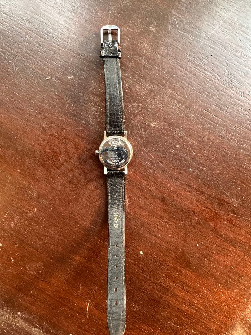 BVLGARI ブラックレザー 腕時計