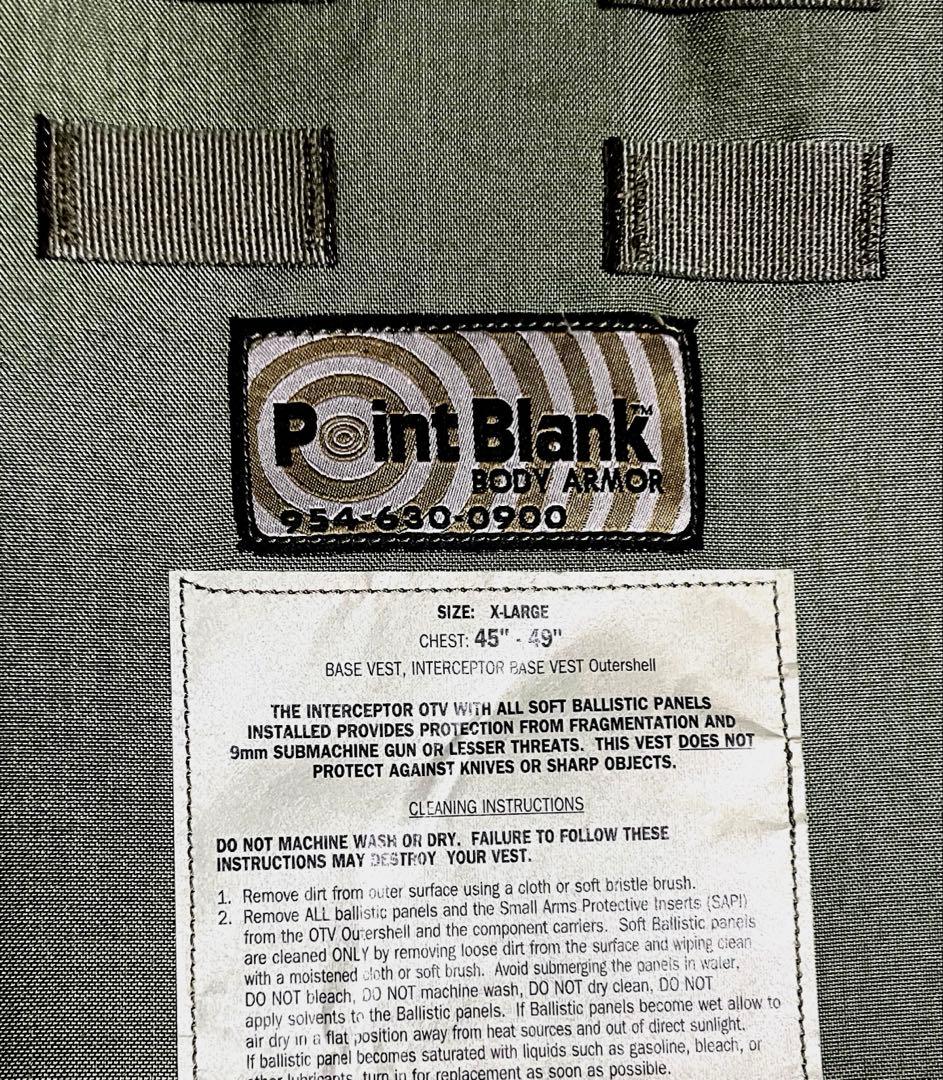 米軍実物Point Blank社製 ウッドランド ボディーアーマー　セットXL