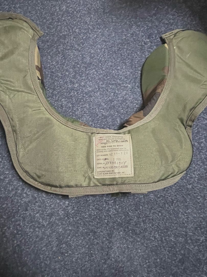 米軍実物Point Blank社製 ウッドランド ボディーアーマー　セットXL