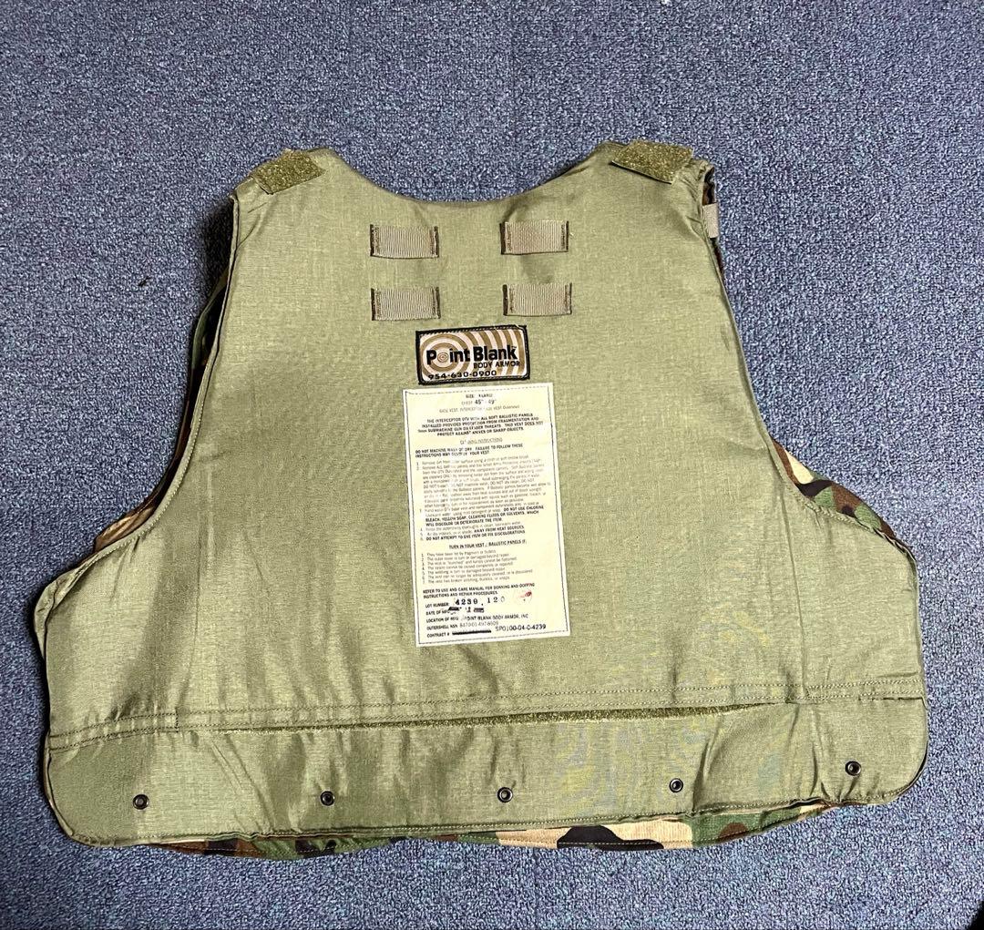 米軍実物Point Blank社製 ウッドランド ボディーアーマー　セットXL