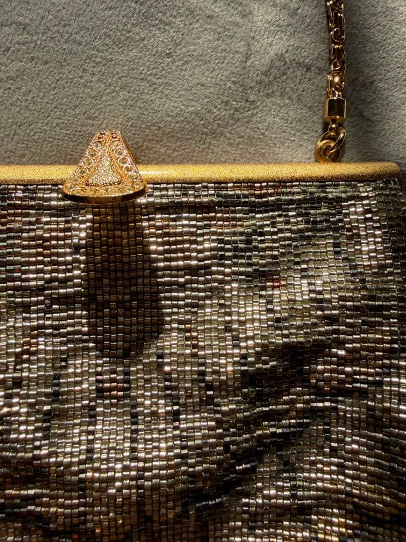 銀座◼︎白牡丹◼︎総ビーズバッグ 着物 謝恩会 冠婚葬祭 結婚式 パーティ 高級