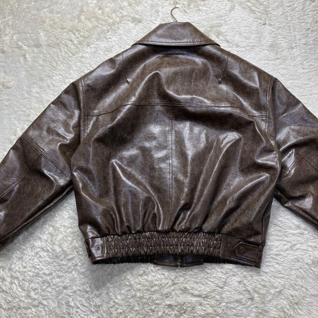 美品✨中町綾着用　SLY FAUX LEATHER ZIP UP ブルゾン