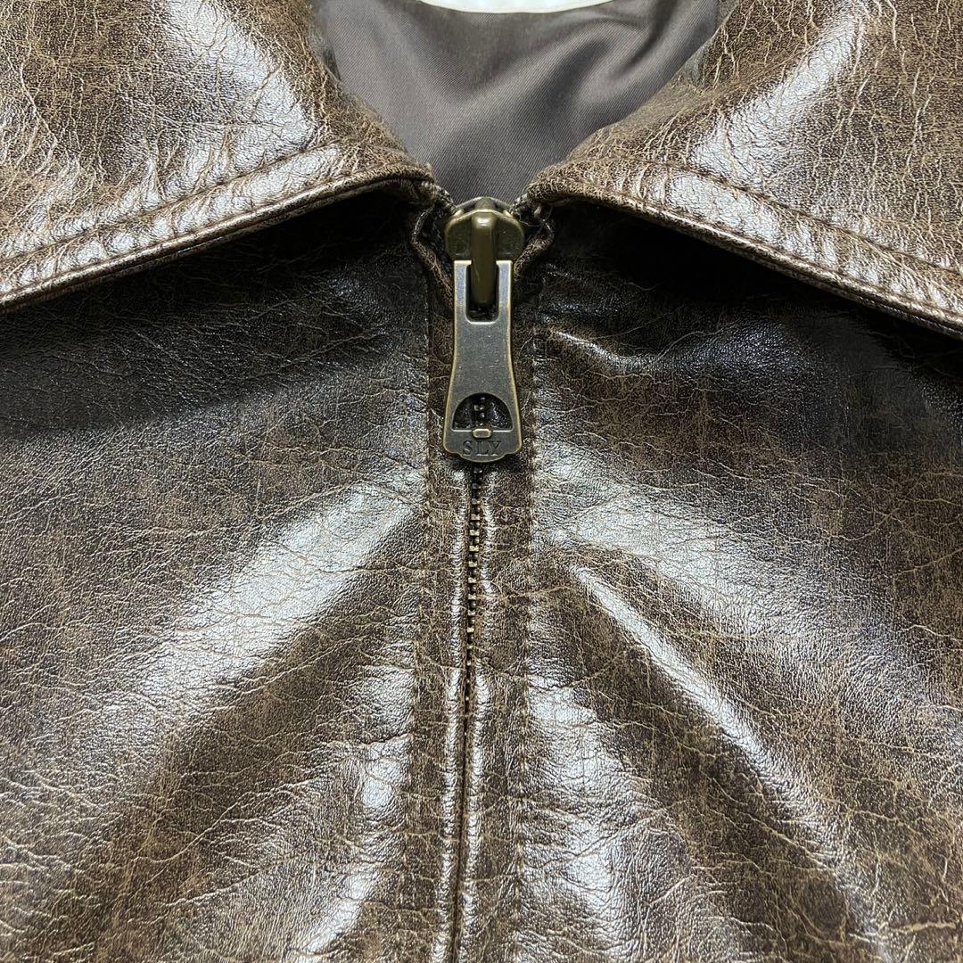 美品✨中町綾着用　SLY FAUX LEATHER ZIP UP ブルゾン