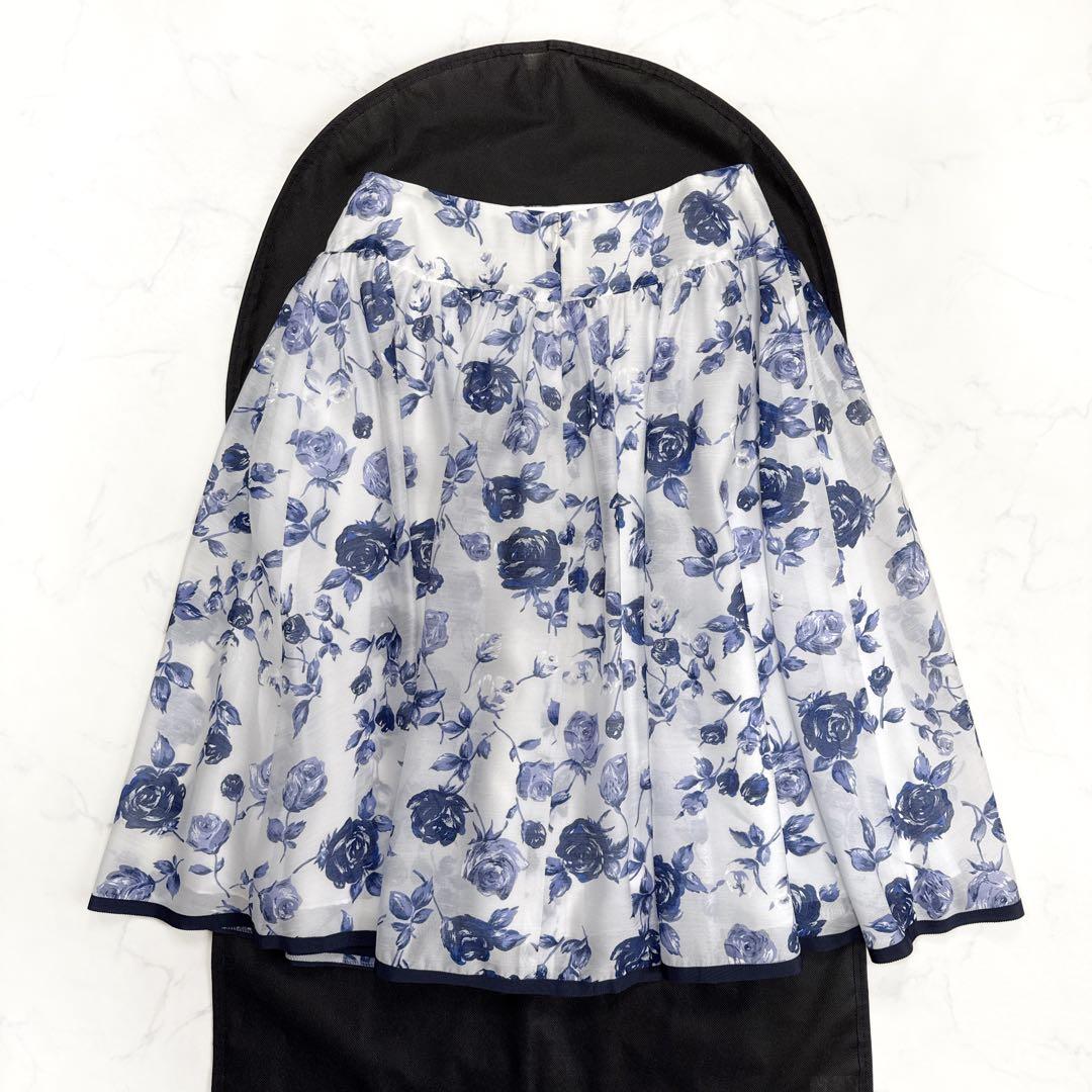 M'S GRACY エムズグレイシー ローズプリント フレアスカート 40