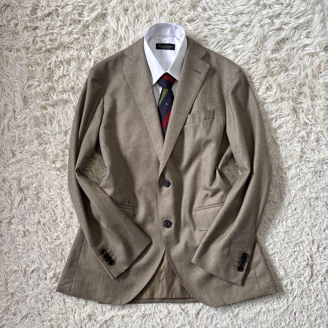 美品☆【スーツカンパニー】カノニコ生地　近年現行　ベージュ　本切羽165cm6D