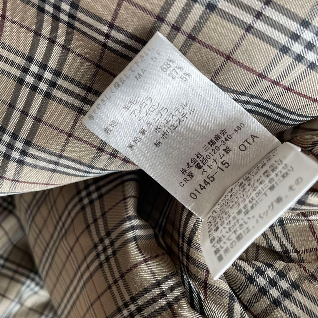 バーバリーブルーレーベル　チェック　コート