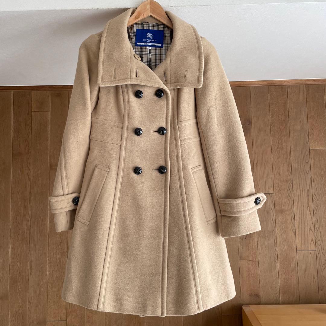 バーバリーブルーレーベル　チェック　コート