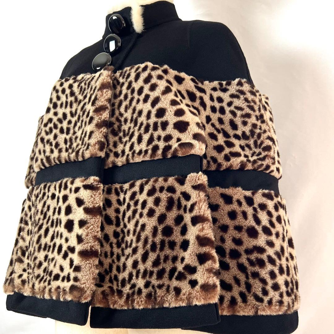 『極美品』LOUIS VUITTON ルイヴィトン　レオパード柄　ポンチョ　38