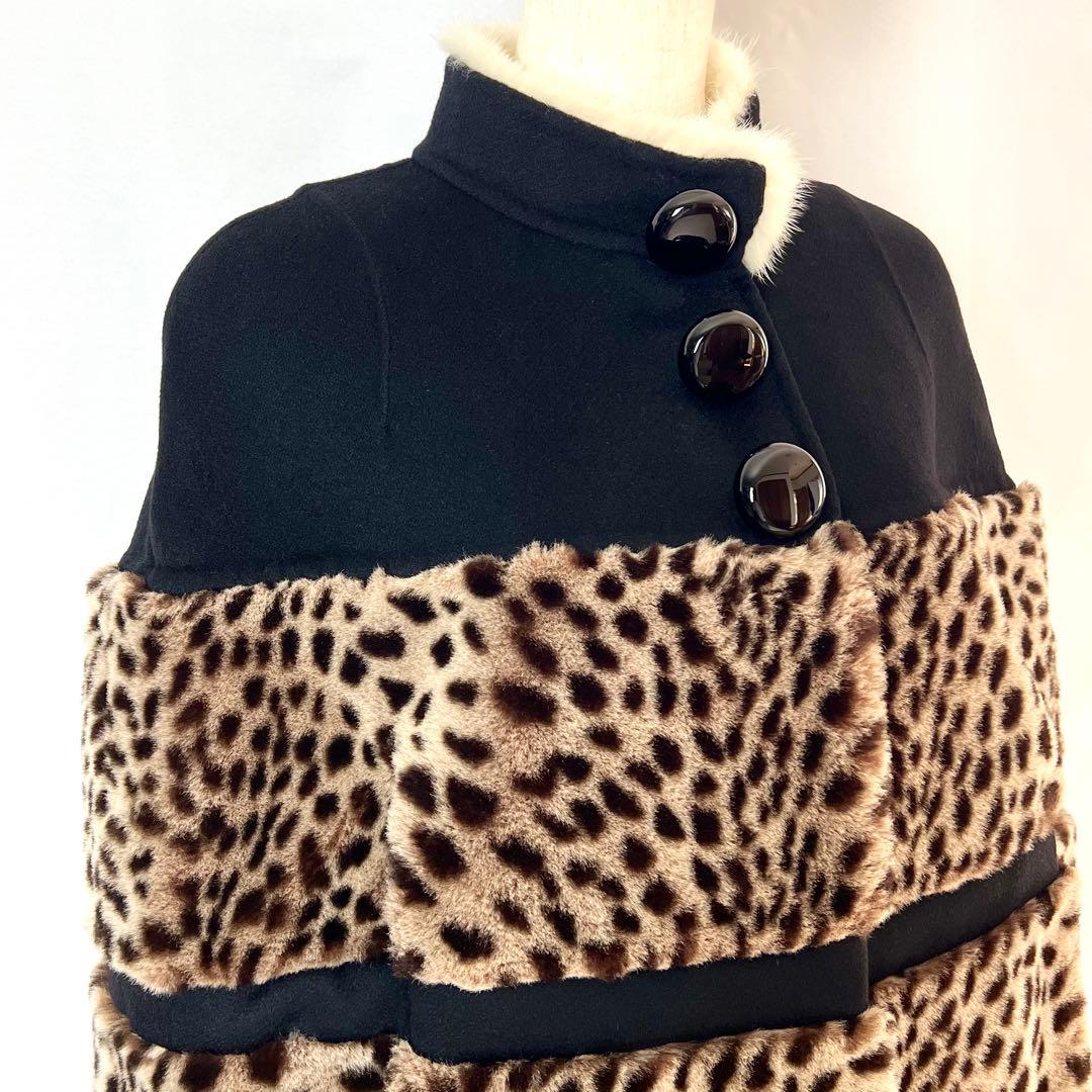 『極美品』LOUIS VUITTON ルイヴィトン　レオパード柄　ポンチョ　38