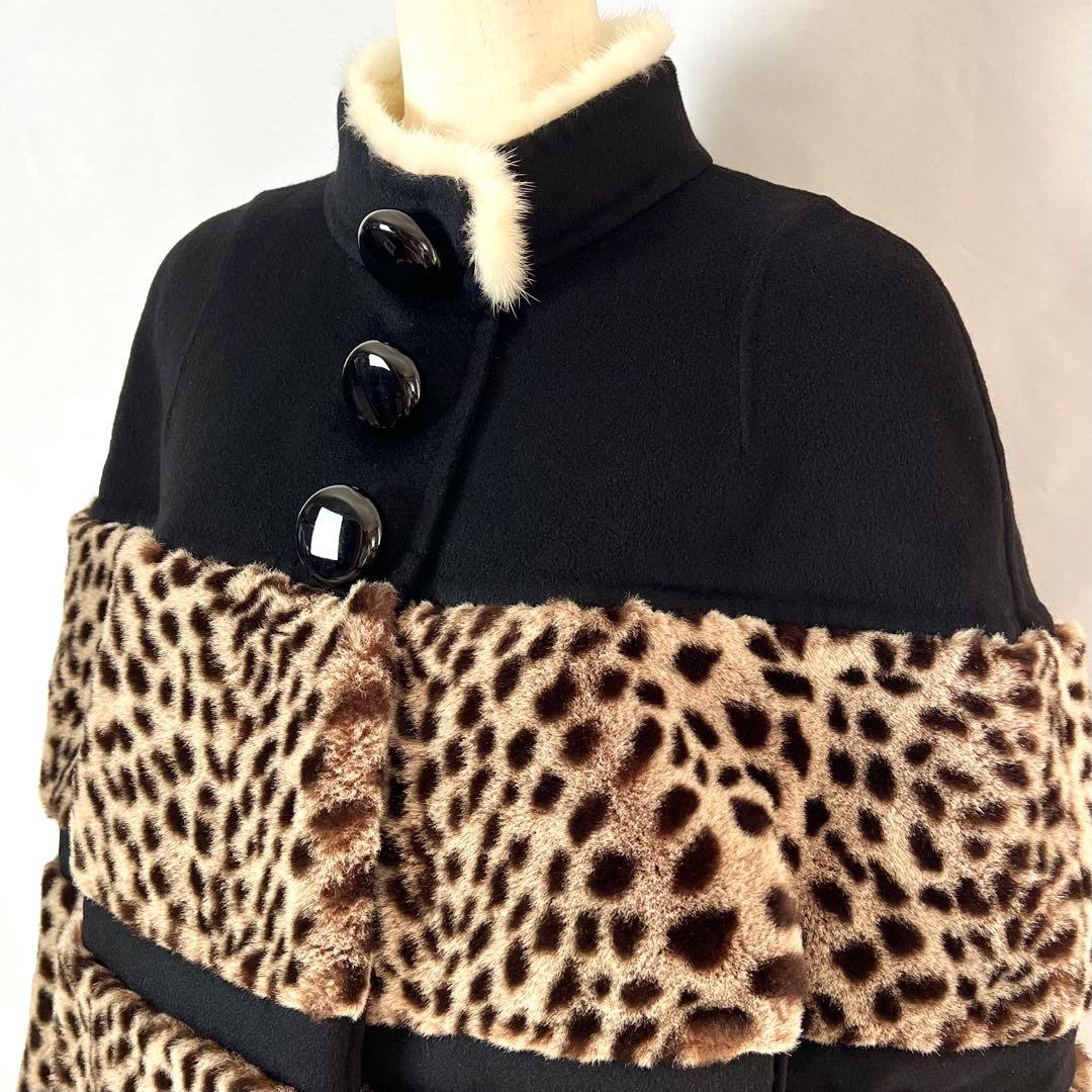 『極美品』LOUIS VUITTON ルイヴィトン　レオパード柄　ポンチョ　38