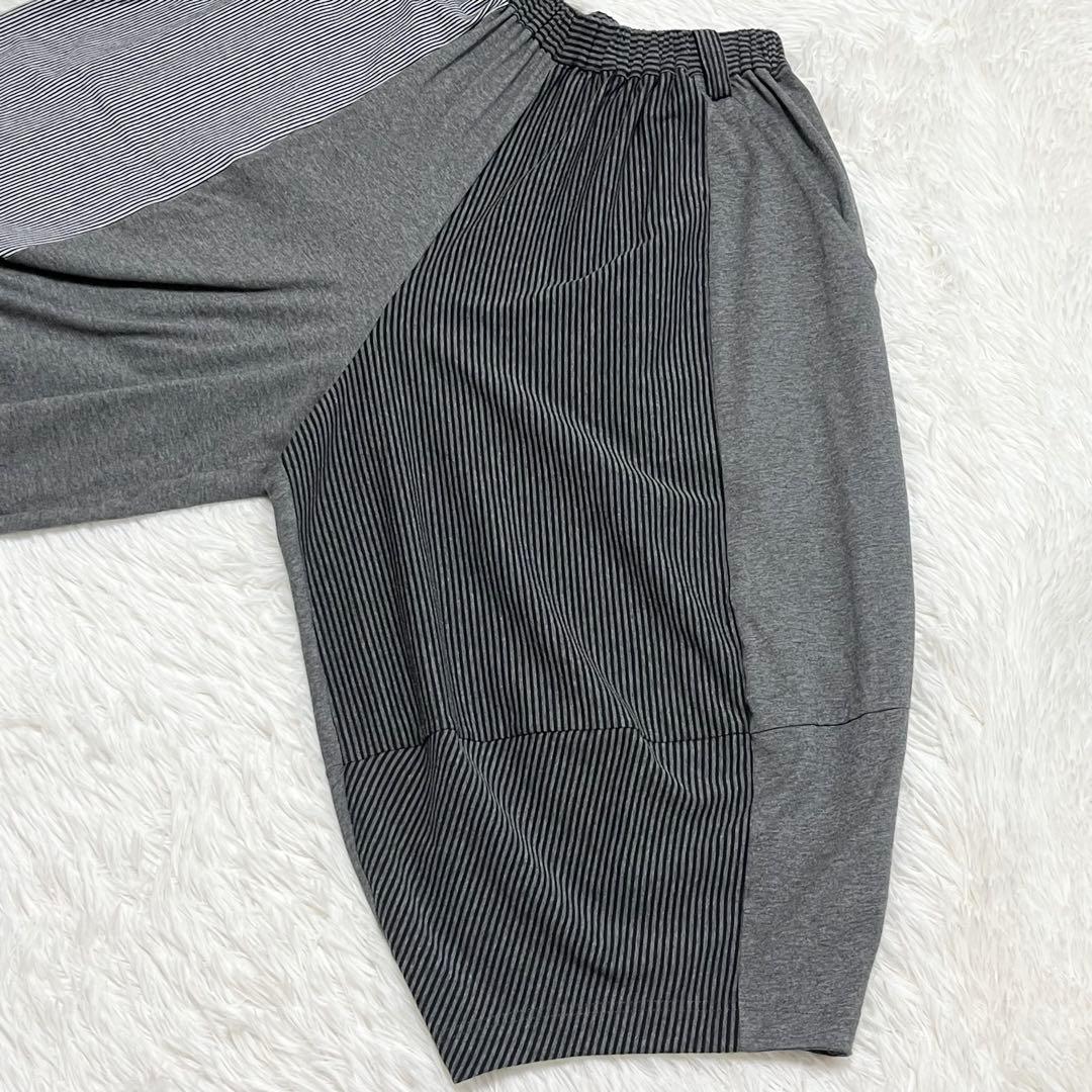 美品　萌　モユル　MOYURU サルエルパンツ　ストライプ　センソユニコ