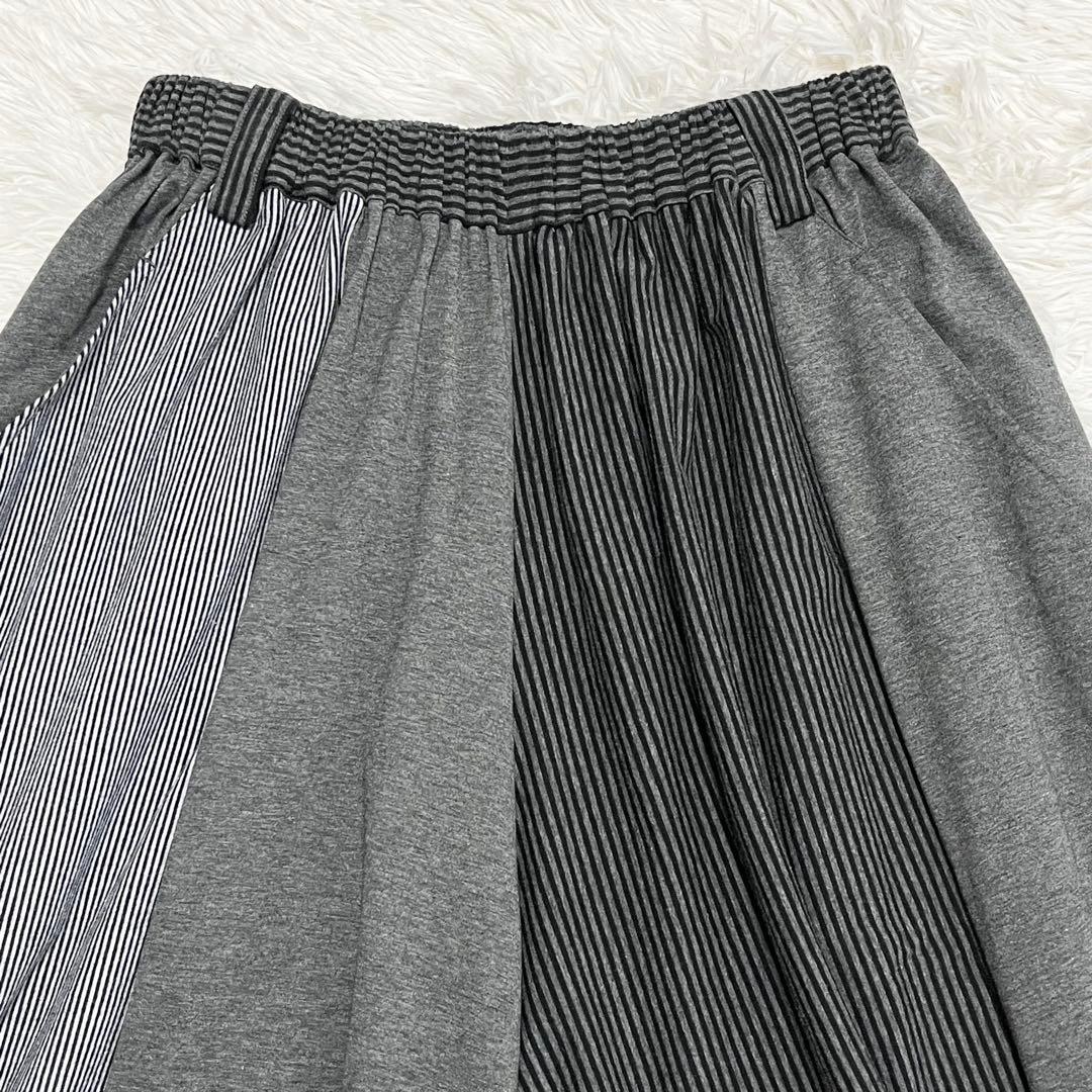 美品　萌　モユル　MOYURU サルエルパンツ　ストライプ　センソユニコ