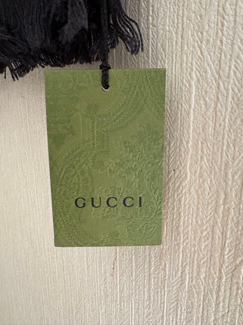 GUCCI GGロゴパターン マフラー グレー