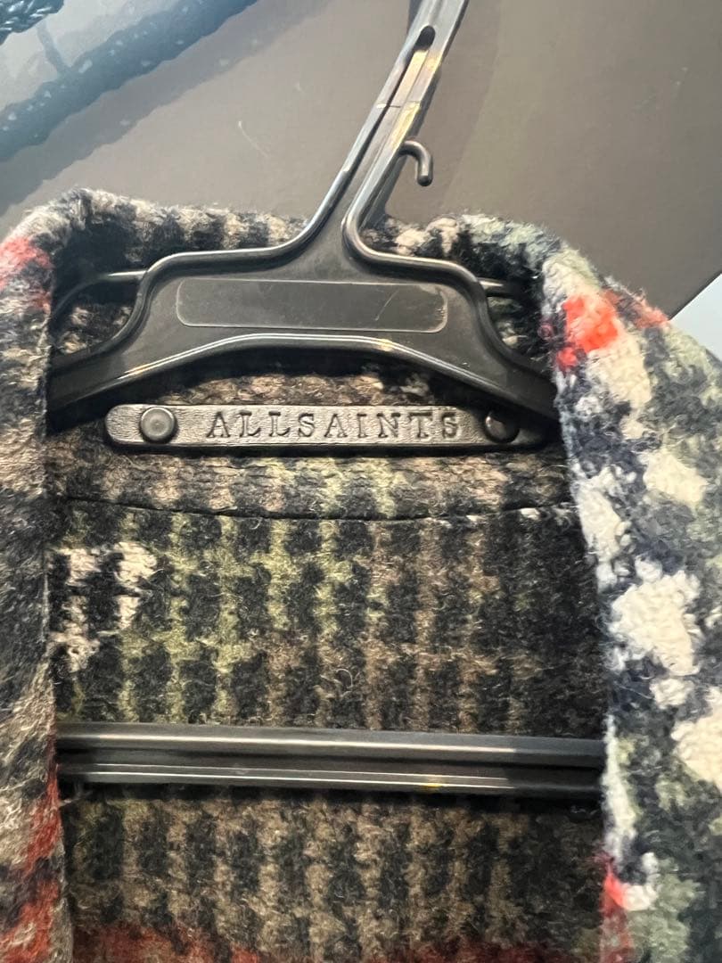 ALLSAINTS チェック柄ロングコート UK4