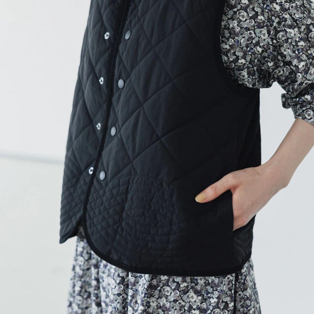 毎日着回したいキルティングベスト（ブラック）
