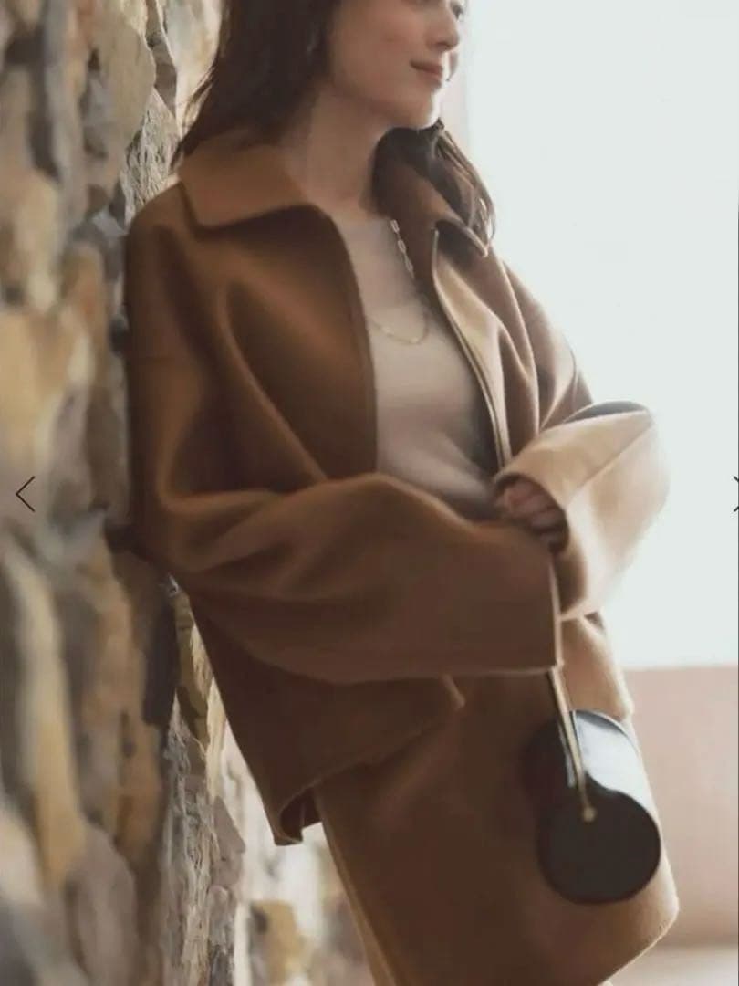 新品タグ付❤️ anuans アニュアンス リバーウールミニスカート　CAMEL