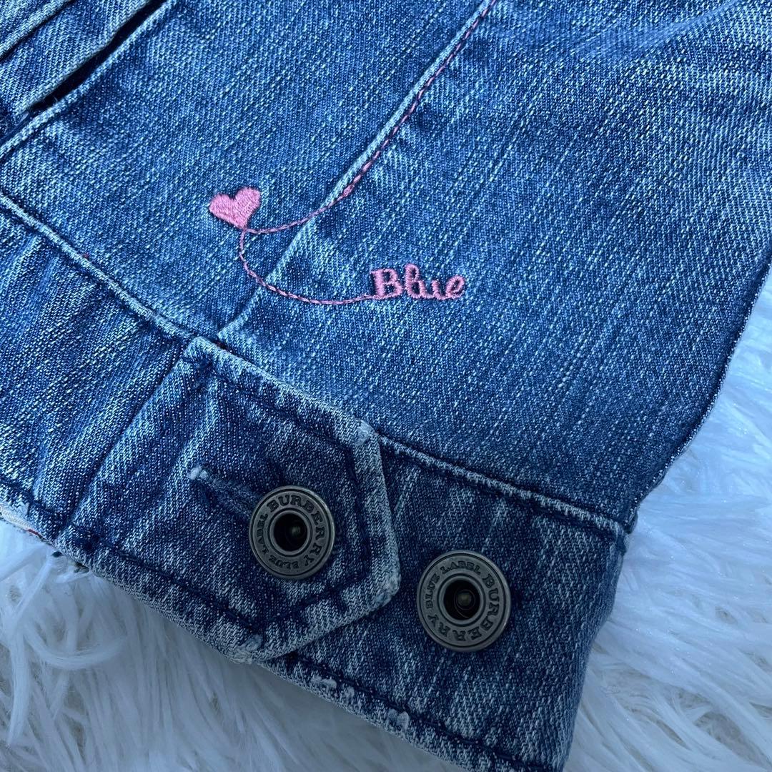 BURBERRY BLUELABEL ノバチェック デニムジャケット 刺繍 40