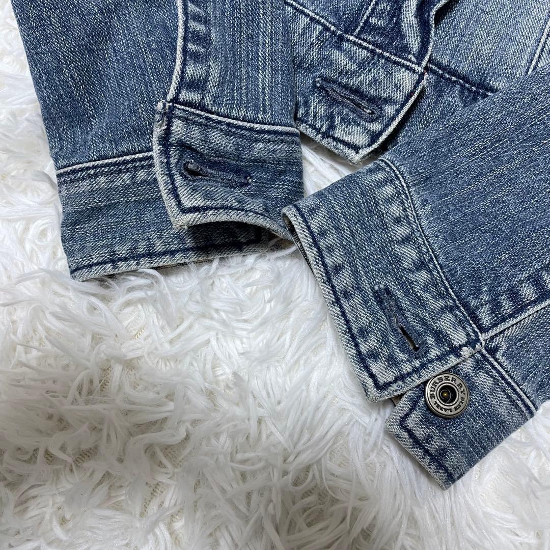 BURBERRY BLUELABEL ノバチェック デニムジャケット 刺繍 40