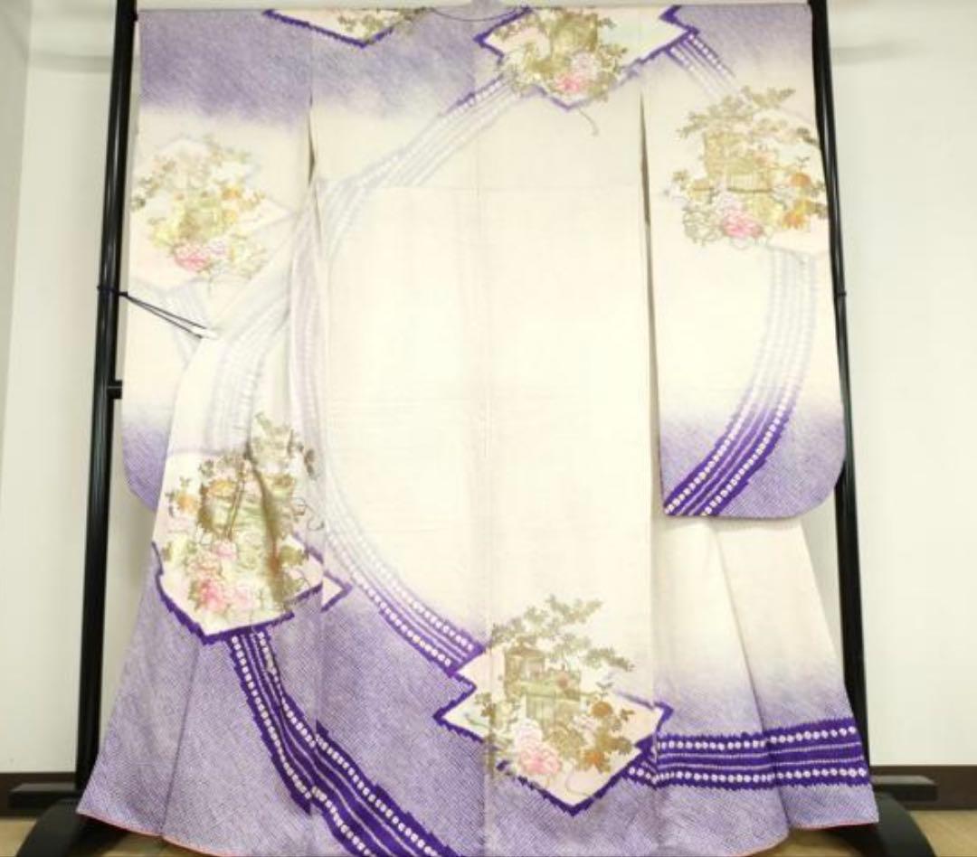 振袖 フルセット6点サイズM〜L￼絞りやまと金泊売り切り終了正絹