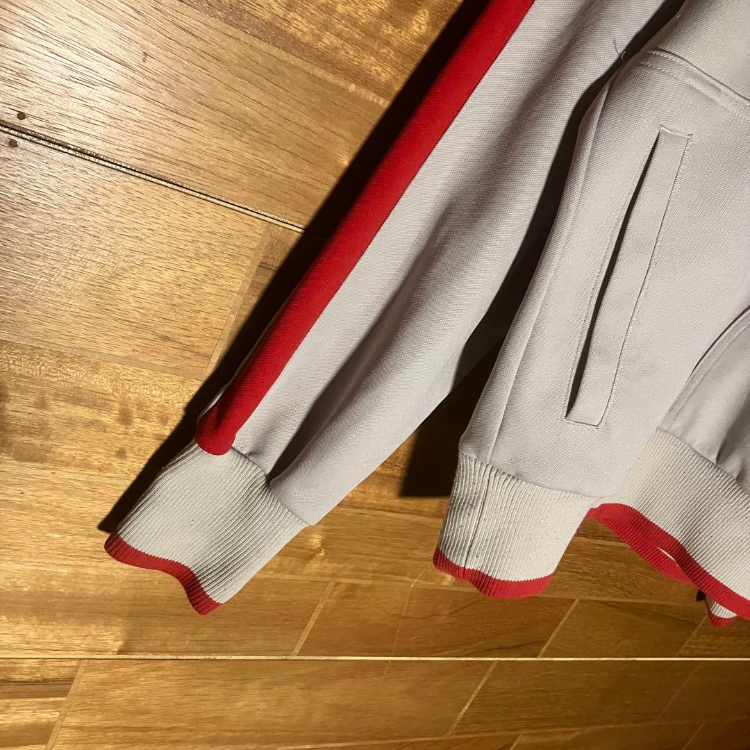 NIKE トラックジャケット　ジャージ　スウェット　グレー　赤　ハイネック　L