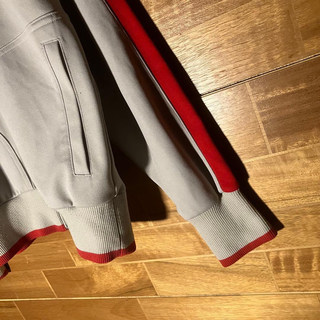 NIKE トラックジャケット　ジャージ　スウェット　グレー　赤　ハイネック　L