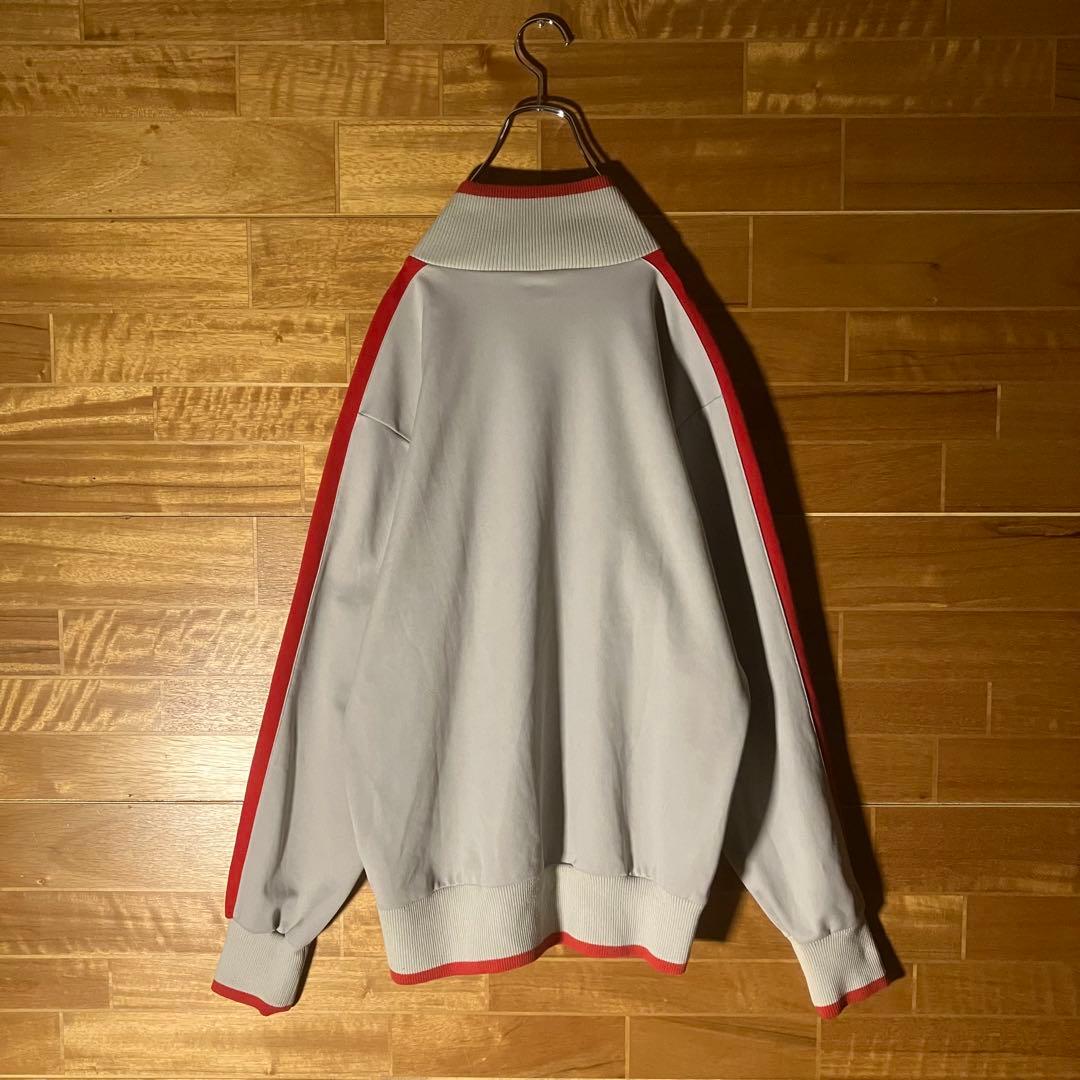 NIKE トラックジャケット　ジャージ　スウェット　グレー　赤　ハイネック　L