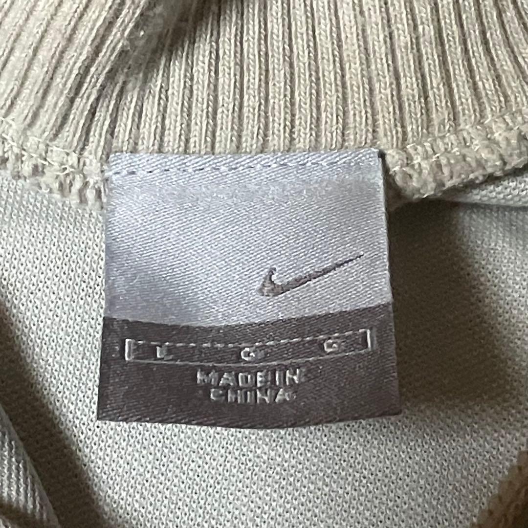 NIKE トラックジャケット　ジャージ　スウェット　グレー　赤　ハイネック　L