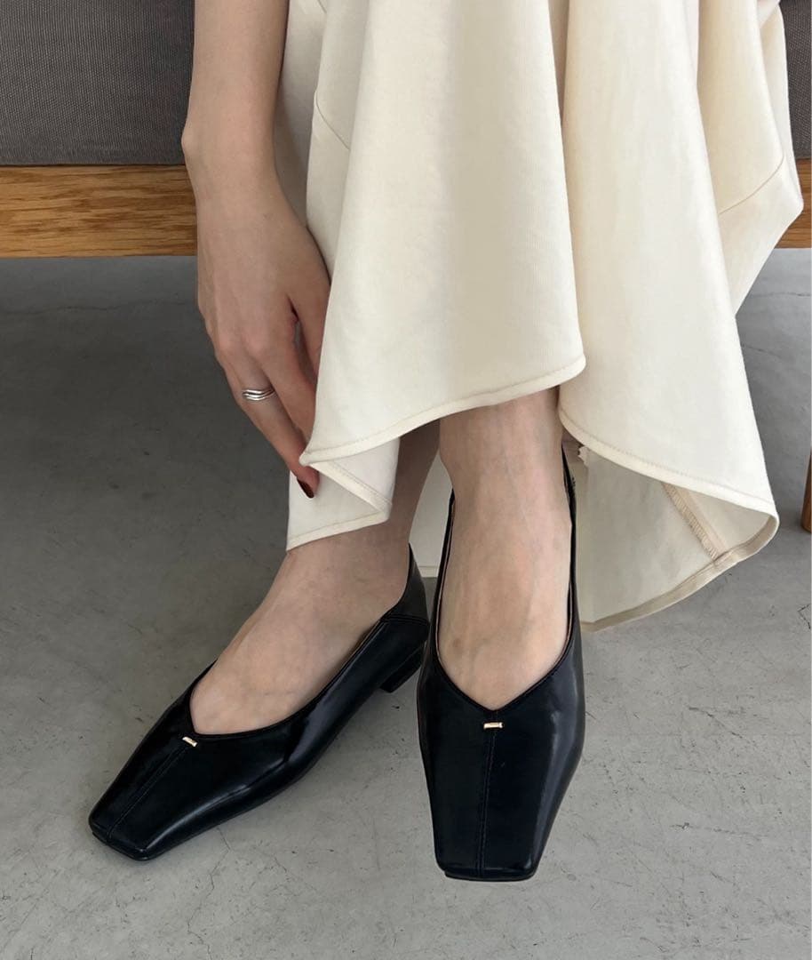 新品未使用♡CAPRICIEUX LE'MAGEスクエアステッチフラットシューズ