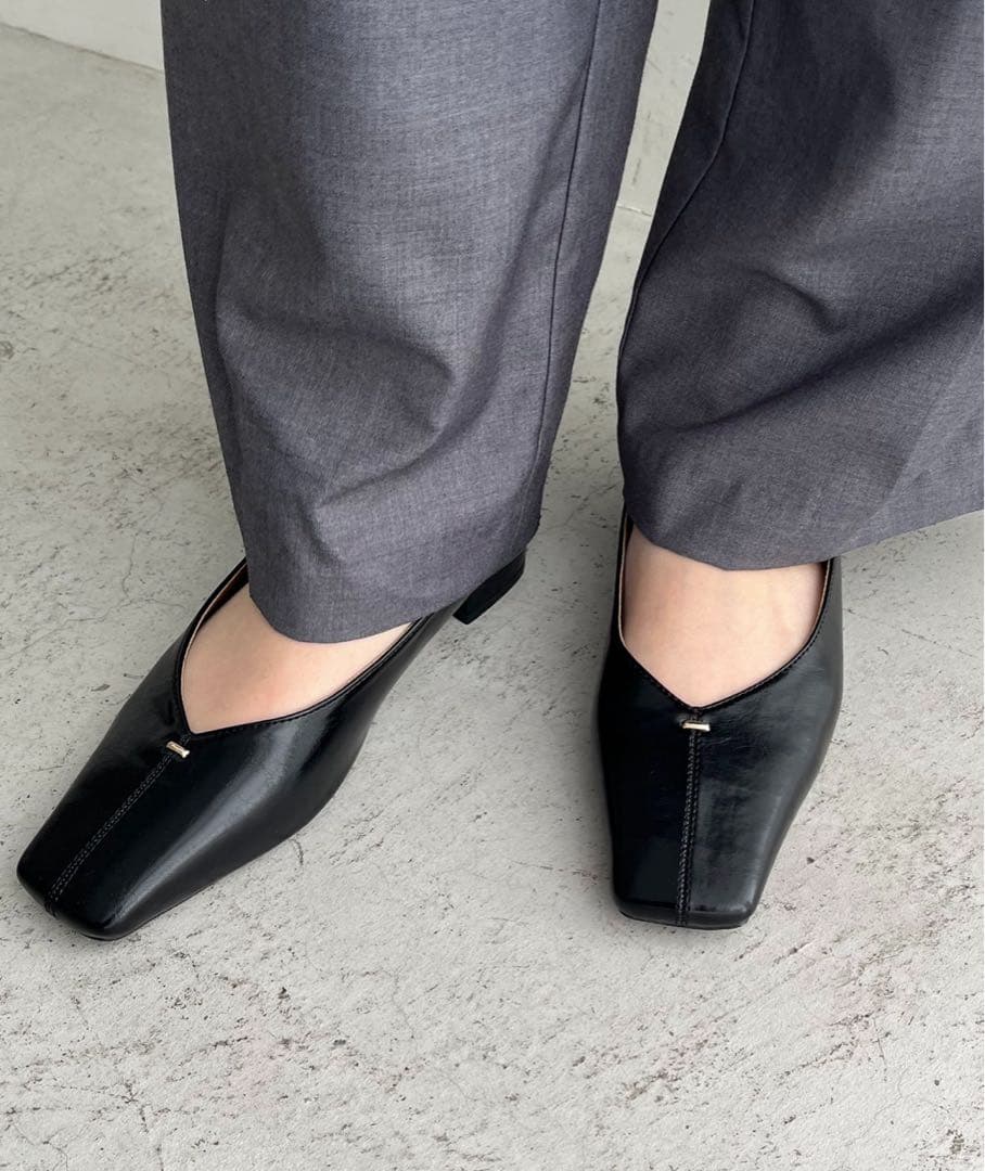 新品未使用♡CAPRICIEUX LE'MAGEスクエアステッチフラットシューズ