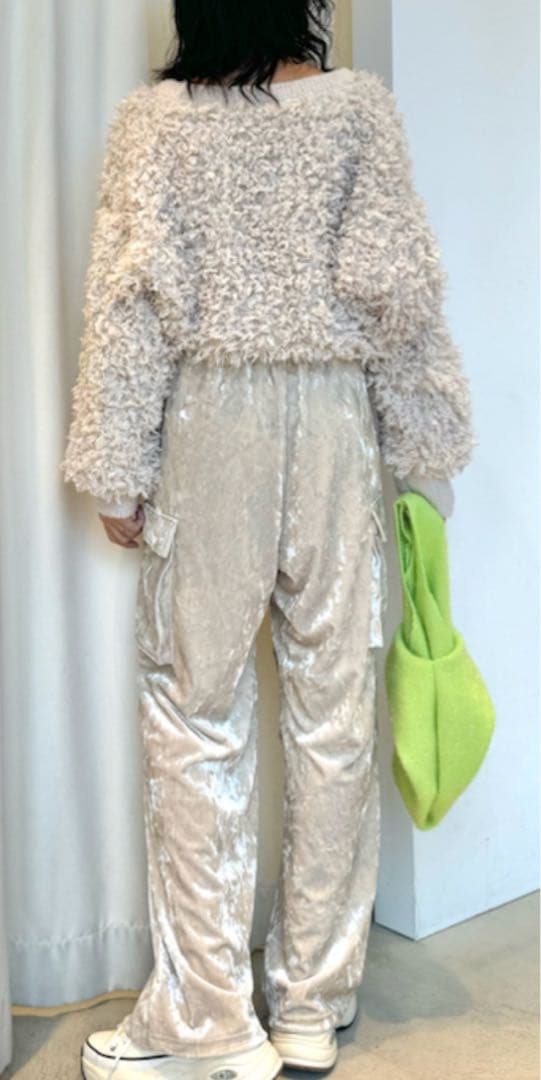 完売 emmi ベロアカーゴパンツ LBGE