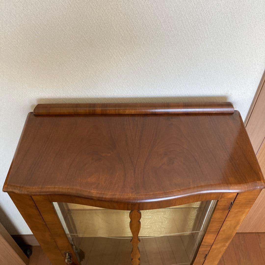 英国 アンティーク ガラスキャビネット