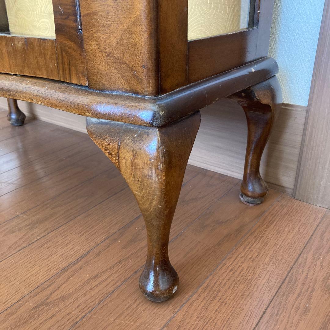 英国 アンティーク ガラスキャビネット