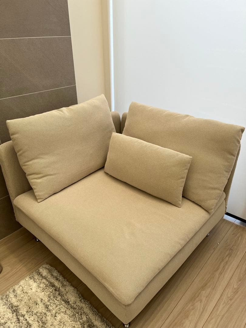 IKEA ソーデルハムン　コーナーセクション　フリードトゥナ　ライトベージュ