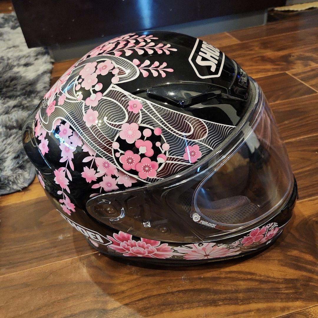 SHOEI フルフェイスヘルメット 桜柄女性用Mサイズ　シン
