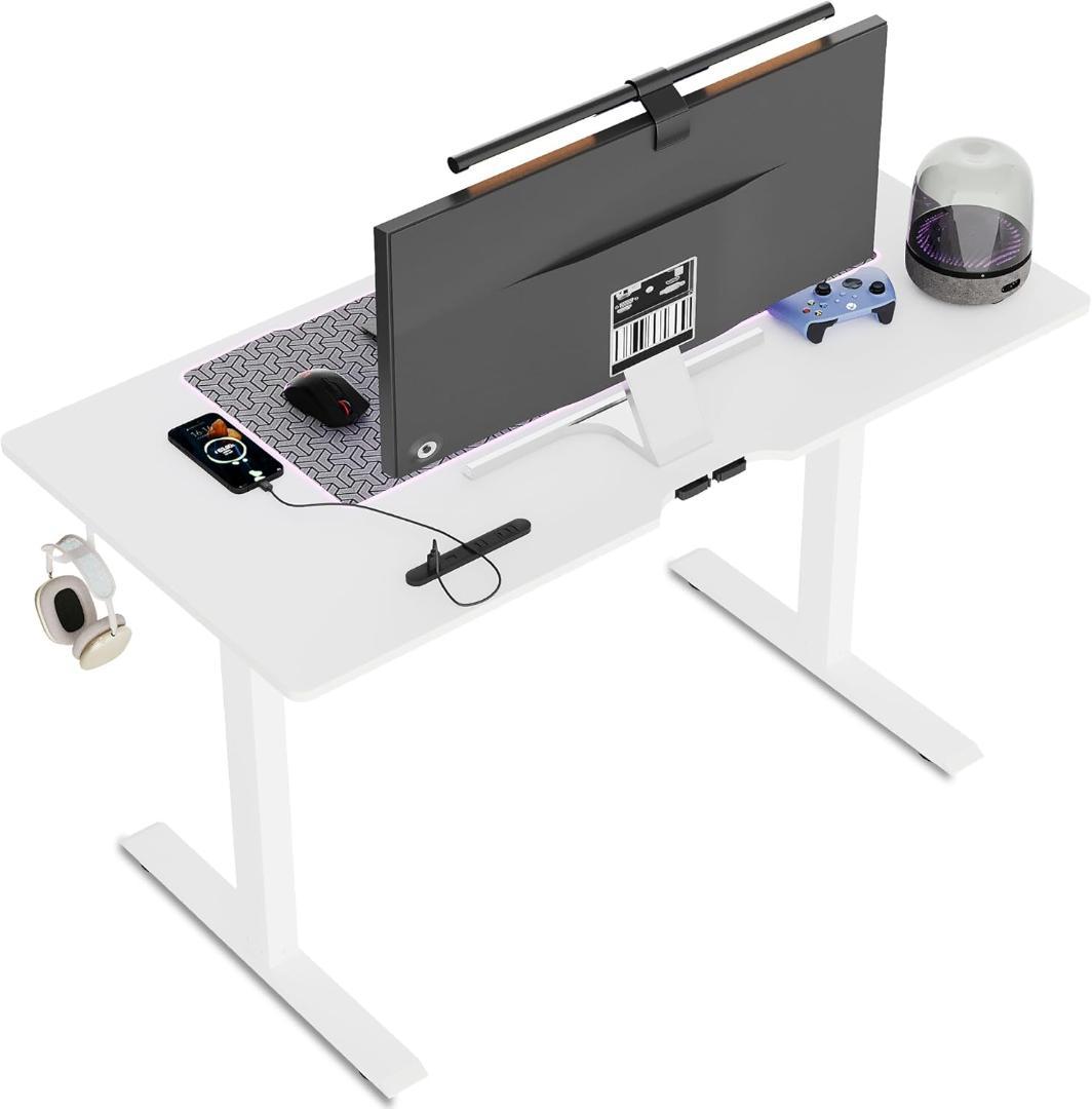 電動昇降式デスク✨高さメモリー機能✨USB・コンセント付✨120x60cm