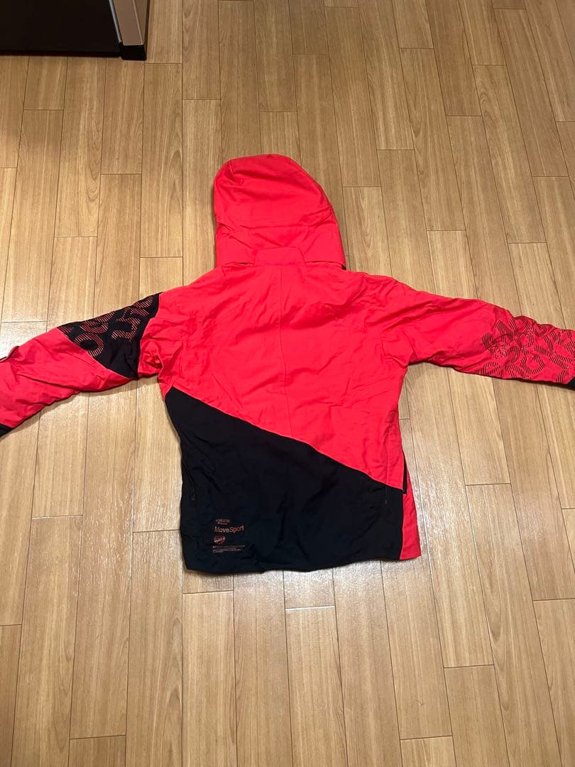DESCENTE デサント スキーウェア ジャケット 赤×黒 メンズ フード付き