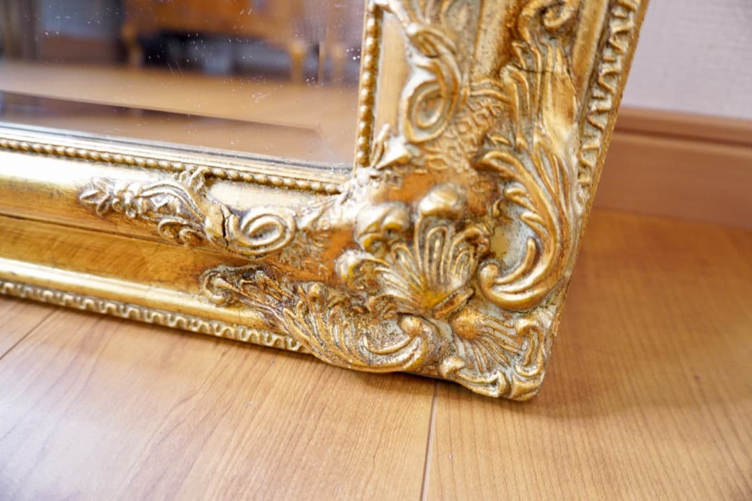 イギリス アンティークゴールド ミラー
