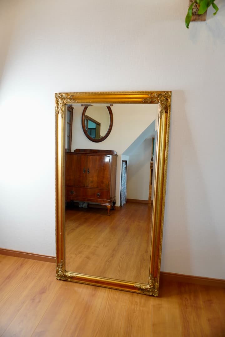 イギリス アンティークゴールド ミラー
