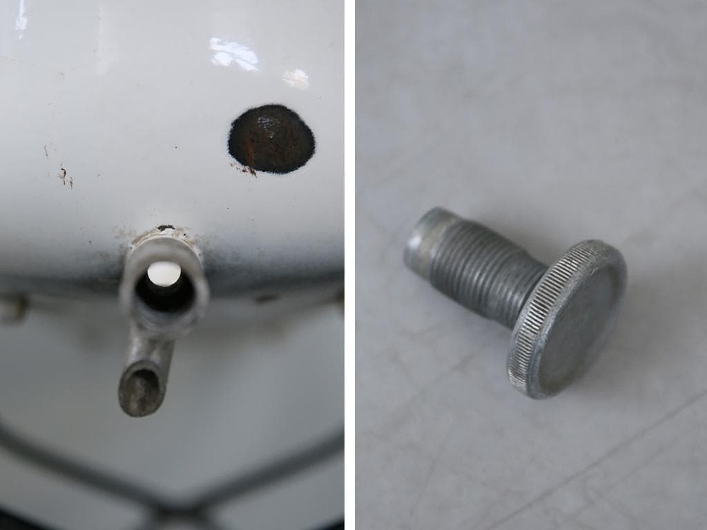 アンティーク琺瑯製ベビーバス/ホーロー/風呂/プランター花器(73-186-11