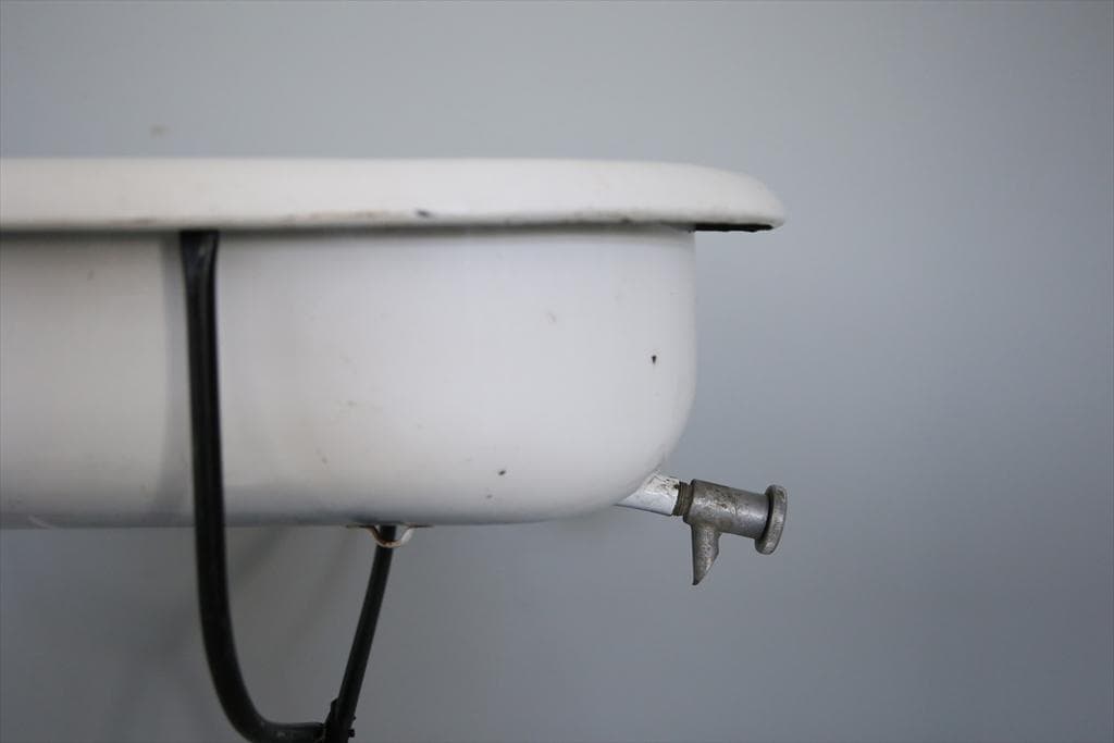 アンティーク琺瑯製ベビーバス/ホーロー/風呂/プランター花器(73-186-11