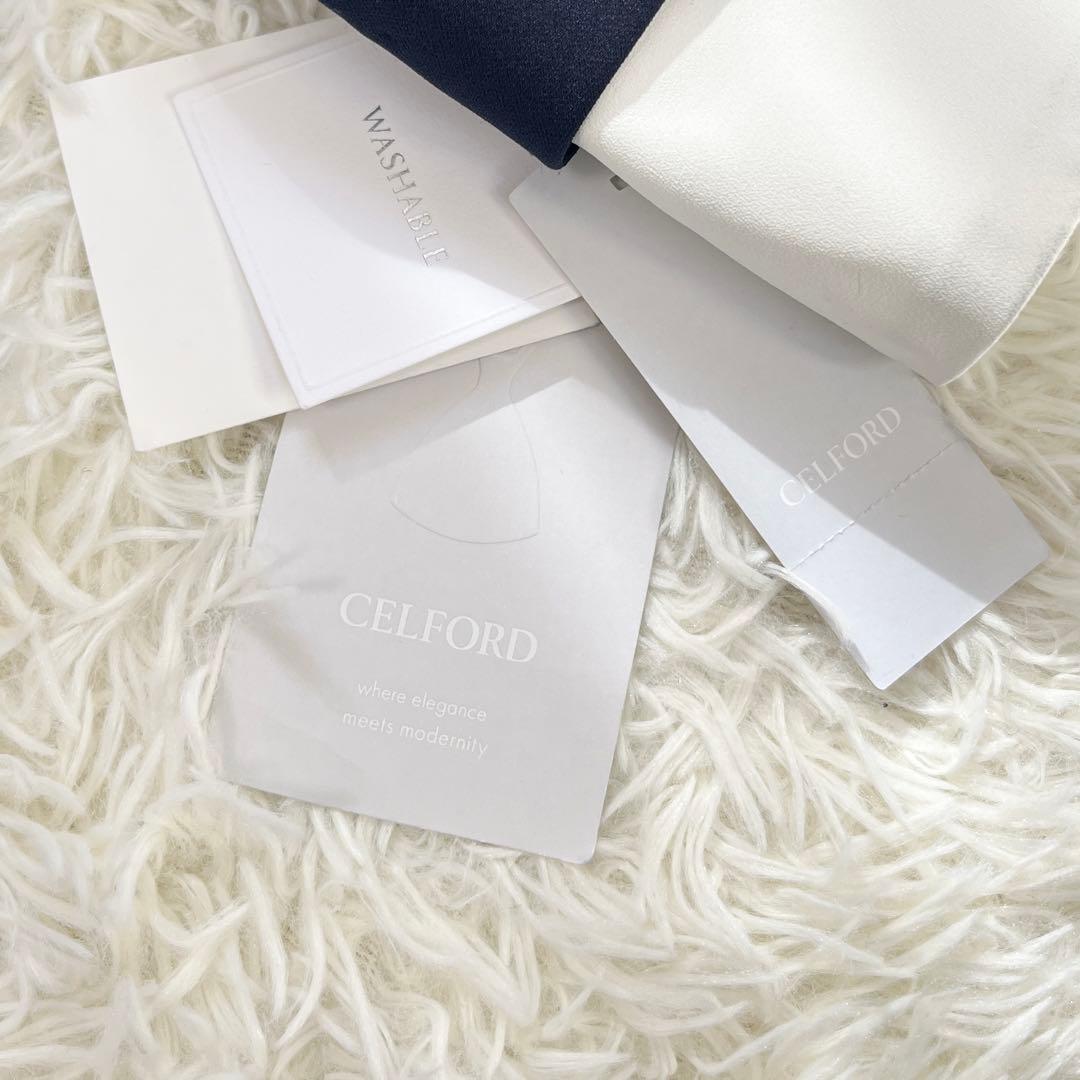 【タグ付】セルフォード エンブロイダリーカラータイトワンピース 刺繍 白襟 38