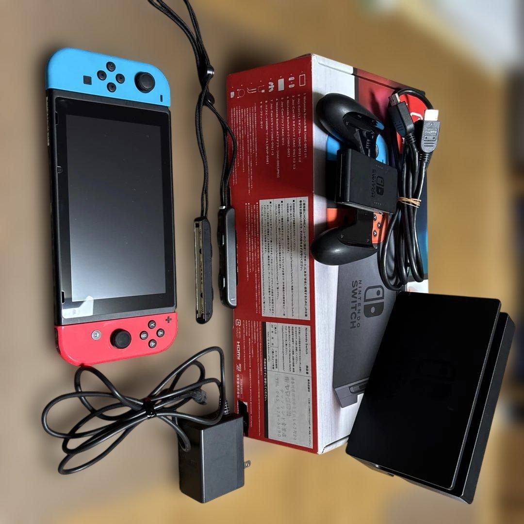 Nintendo Switch 青/赤 本体 充実の付属品付き