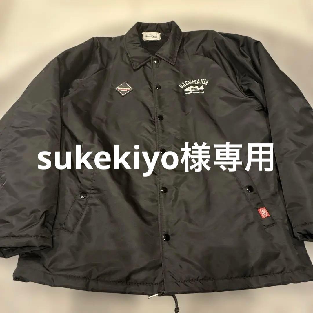 BASSMANIA ブラック コーチジャケット