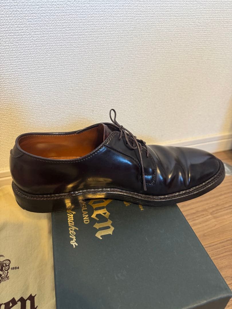 【美品】Alden 990 コードバン 8 1/2D 箱保存袋付き　シューツリー