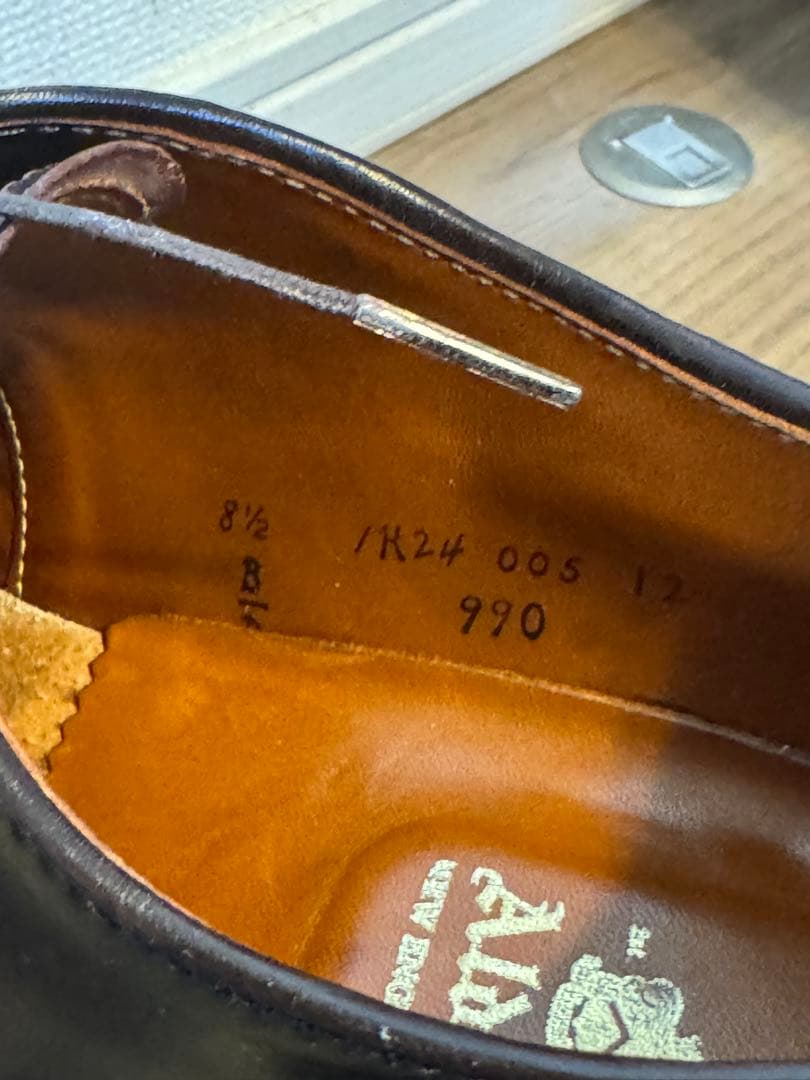 【美品】Alden 990 コードバン 8 1/2D 箱保存袋付き　シューツリー