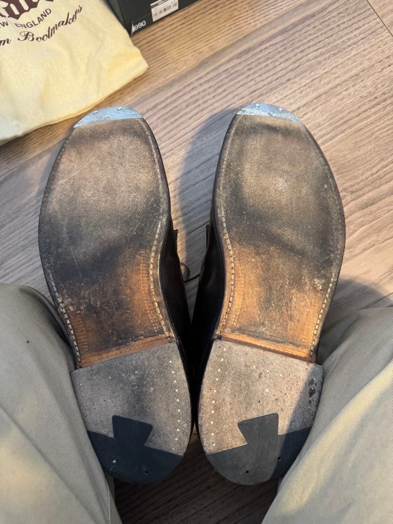 【美品】Alden 990 コードバン 8 1/2D 箱保存袋付き　シューツリー