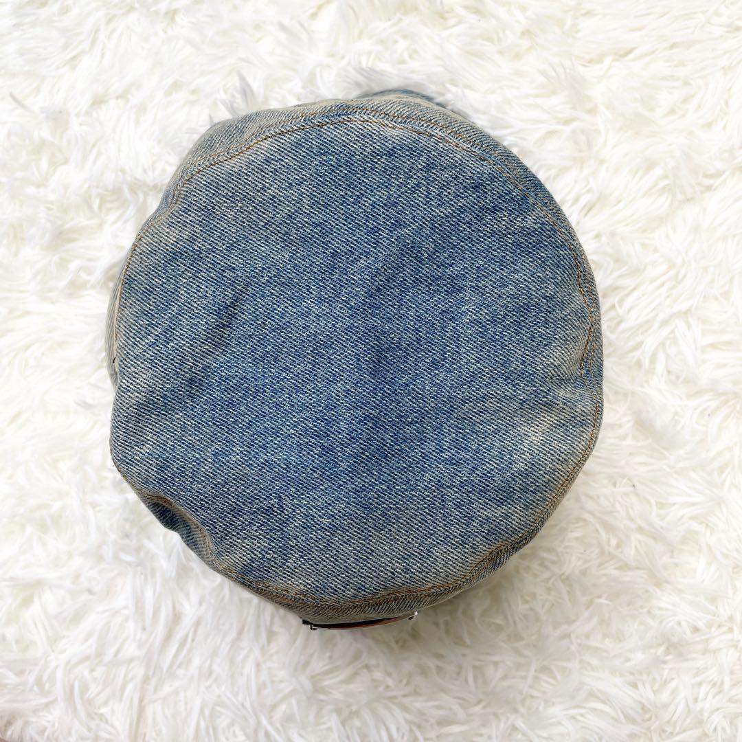 【未使用保管品】PRADA 三角 トライアングル ロゴ デニムバケットハット