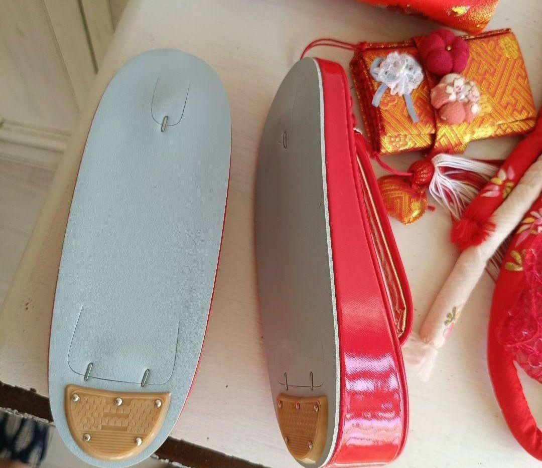 クリーム色に垂れ花が可愛い着物と作り帯セット